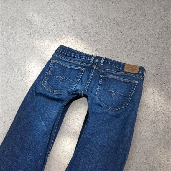 Lucky Brand White Oak Cone Denim Made in USA Low Rise Lolita Boot Jeans - Picture 5 of 8